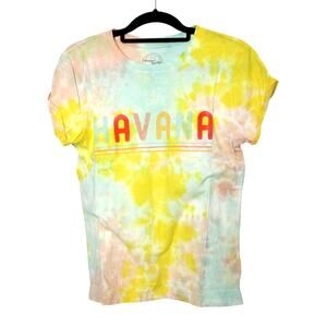 Recycled Karma Havana Endless Summer Tie Dye Fitted T-Shirt Size L NWT